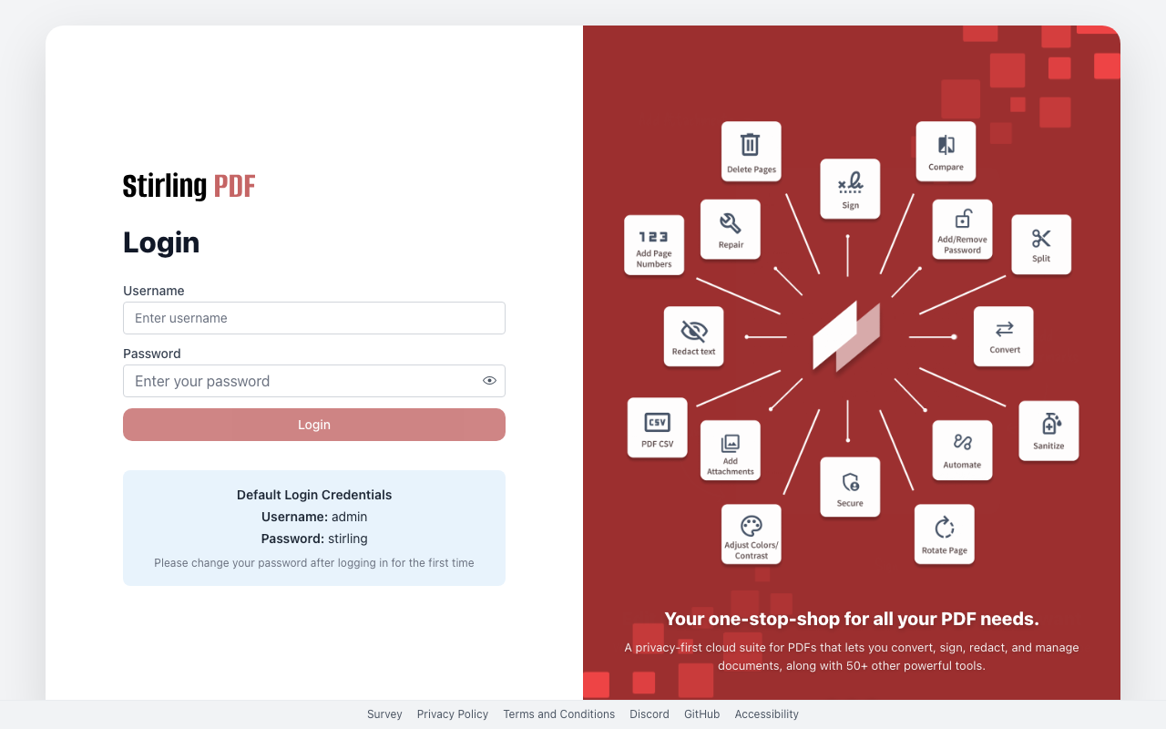 stirling-pdf screenshot