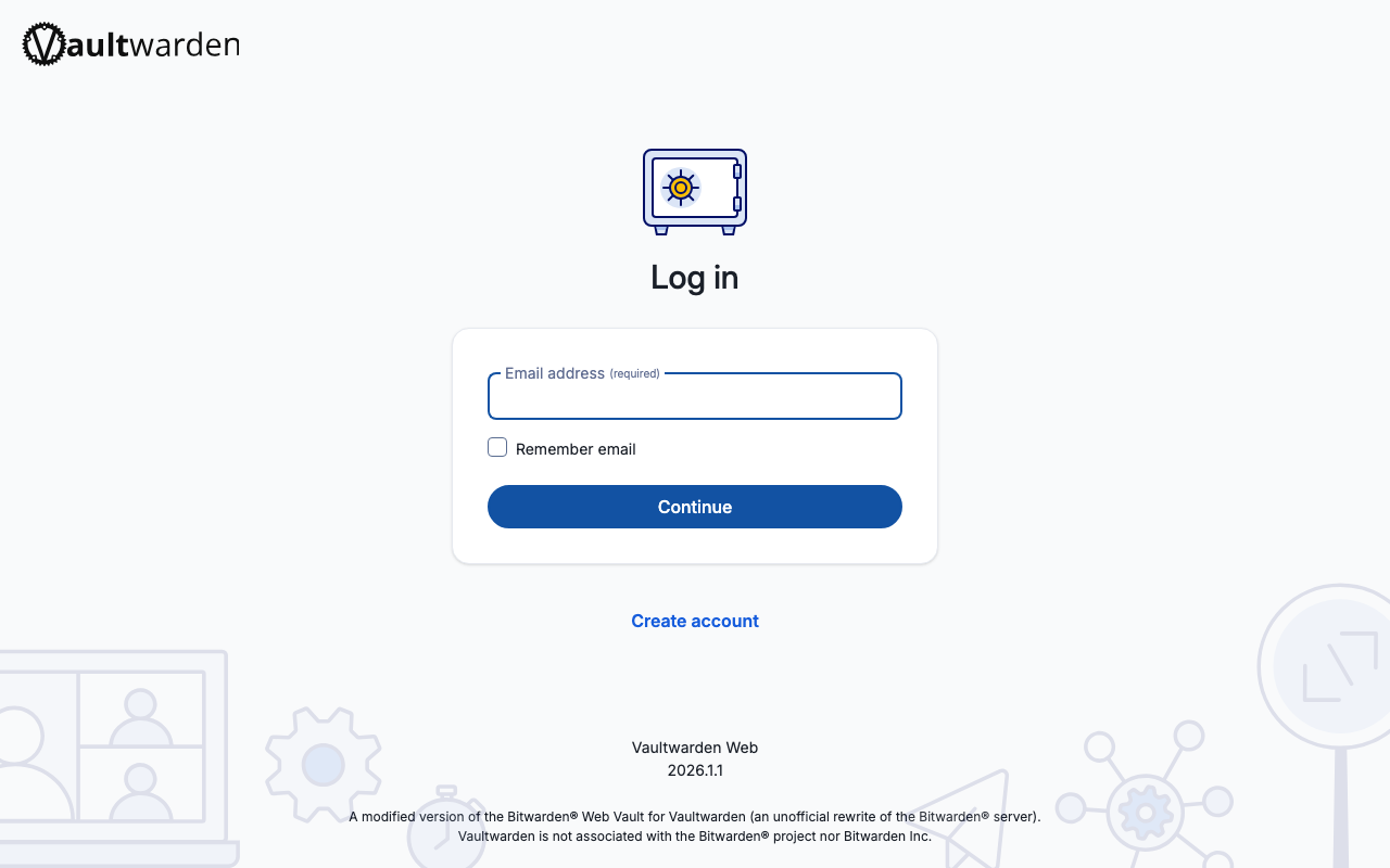 vaultwarden screenshot